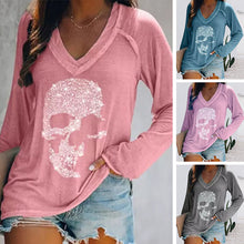 Load image into Gallery viewer, Retro Skull Long Sleeve Shirts