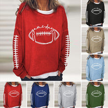 Load image into Gallery viewer, Women&#39;s Gameday Football Lover Casual Long-Sleeve T-Shirt