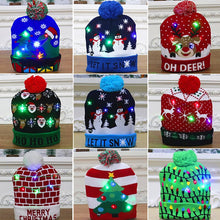 Load image into Gallery viewer, Christmas LED Light Knitted Beanies