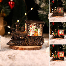 Load image into Gallery viewer, Christmas Crystal Floating Snow Train Light