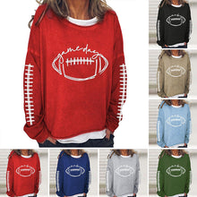 Load image into Gallery viewer, Women&#39;s Gameday Football Lover Casual Long-Sleeve T-Shirt