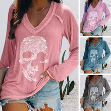 Load image into Gallery viewer, Retro Skull Long Sleeve Shirts