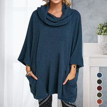 Load image into Gallery viewer, Casual Three-quarter Sleeve Loose Large Size Knitted Tops