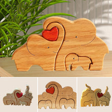 Load image into Gallery viewer, Wooden Elephant Family Puzzle
