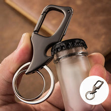 Load image into Gallery viewer, Multifunctional Pendant Bottle Opener Metal Double Ring Key Chain