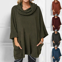 Load image into Gallery viewer, Casual Three-quarter Sleeve Loose Large Size Knitted Tops