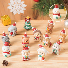 Load image into Gallery viewer, Handmade Animal Santa Ornaments