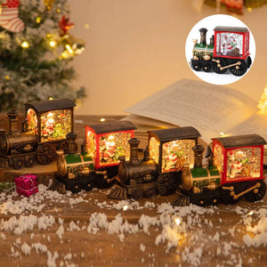 Christmas Crystal Floating Snow Train Light