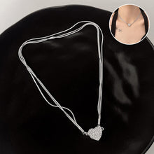 Load image into Gallery viewer, Diamond-Set Magnetic Heart Pendant