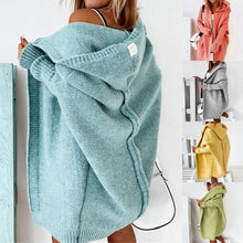 Load image into Gallery viewer, MID-LENGTH HOODED BATWING SLEEVE CARDIGAN