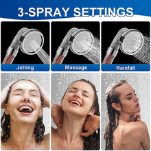 Load image into Gallery viewer, 3 Mode High-Pressure Ionic Filtration Water Saving Shower Head